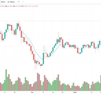 Gráfico com a dominância do Bitcoin