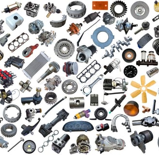 a variety of different types of motorbike parts