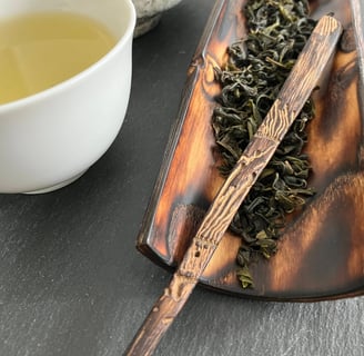 Feuilles de thés japonais kamairicha