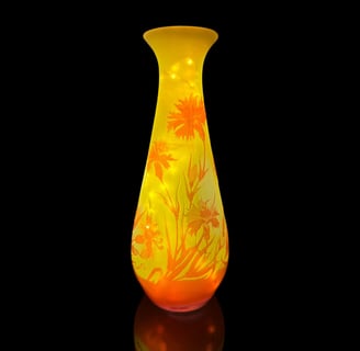 Petit vase floral Emile Gallé
