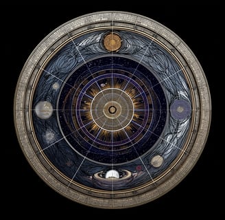 a circular clock with a clock on it