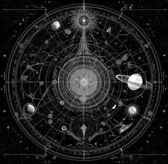 a black and white image of a stargazing star chart