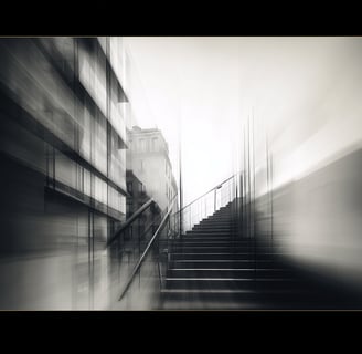 a person walking up stairs with a skateboard