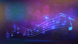 a musical notepad with music notes and notes on it