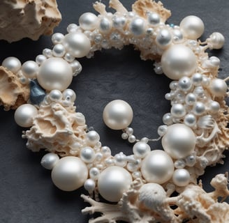 A handcrafted necklace with intricate beadwork and metal detailing lies on a textured stone surface. Surrounding the necklace are delicate yellow and pink flowers with long green stems and leaves. The overall appearance is both rustic and elegant, blending natural elements with artisan jewelry.