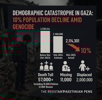 Demographic Catastrophe in Gaza: Israeli Genocide Depletes 10% of Population, Destroys Social Struct