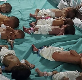 Infants suffering from starvation in Gaza