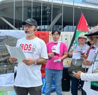Malaysian activists preparing boats for the Thousand Ships Fleet to break the Gaza blockade
