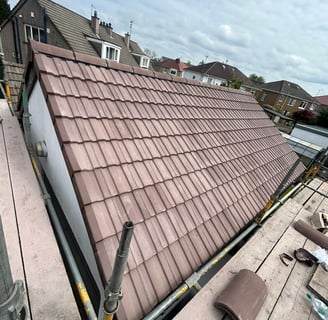 affordable new roof with new ridge tiles