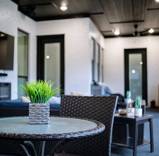outside living created by east texas home builder Tracy Dews