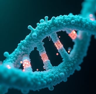 DNA sendo cortado por metodologia CRISPR