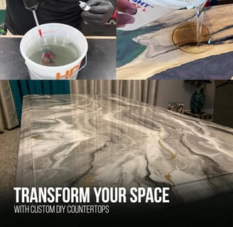 Epoxy Resin Countertop, resin art, resin jewelry, resin tables