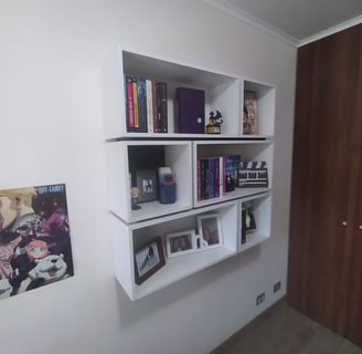 biblioteca blanca estanteria moderna
