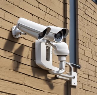 a camera on a wall
