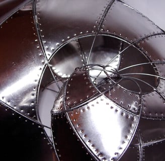 HELIX METALLUM Metalllampe Schnecke industieller Stil moderne Designerlampe aus Metall groß