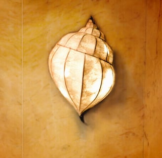 VOLUTA Lampenschirm aus Papier mediterane Schneckenlampe Wandlampe weiss