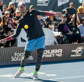 Ben Johns en match lors du US Open Pickleball Championship