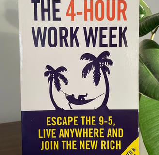 a book cover of the 4 hour work week