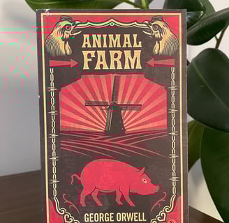 a book cover of a book Animal Farm