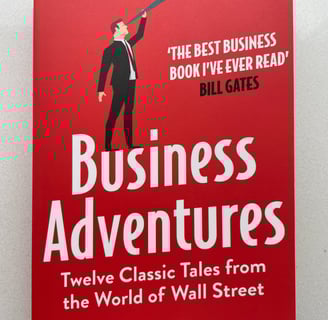 a book cover of a book about business adventures