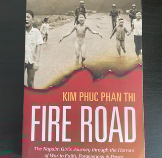 a book cover of a book titled fire road