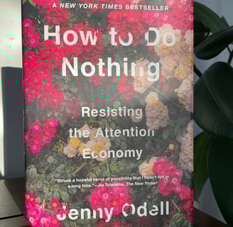 a book cover of how to do nothing 