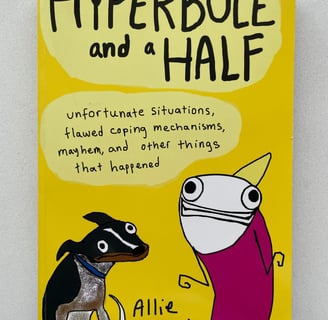 a book cover of Hyperbole and a half