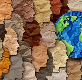 a globe with a globe in the middle of it