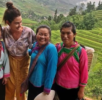 touriste avec des vietnamiens