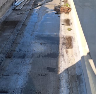 Damaged flat roof slab inspection work West Rand