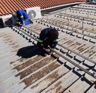 Stripping of compromised metal roof