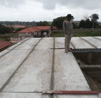 Specialized slab decking for construction project, Heritage Manor, Krugersdorp