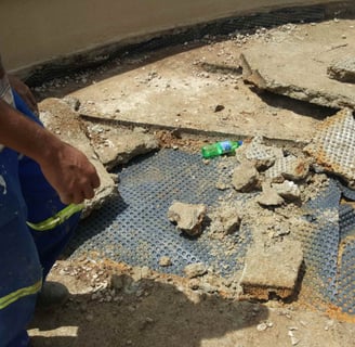 Assessment of compromised slab area at multiple story building, Sandhurst Towers, Sandton