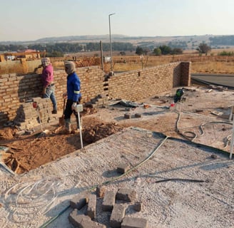 Brickwork for foundation to finish construction of home, Krugersdorp
