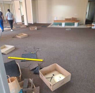 Inspection during office remodeling project, Fourways