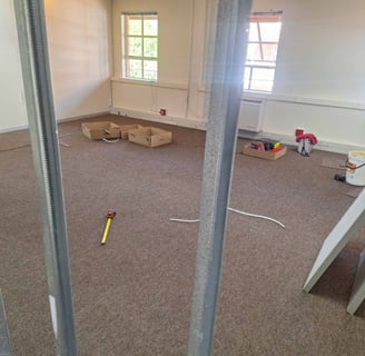 Drywall partition framework, Fourways, Sandton