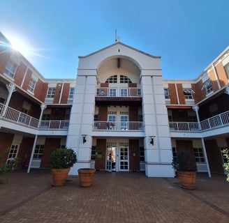 Completion and inspection of rear elevation of Selbourne building painting project, Sandton, Fourways