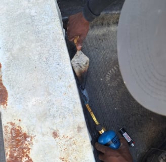 Slab waterproofing bitumen application project, Scottburgh Mall, South Coast, Amanzimtoti