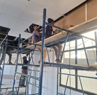 Bulkhead building for commercial renovation project at Belair Shopping Centre, Randburg