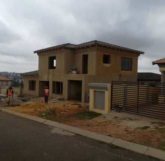Completion of double story structure from foundation to roof, and plaster works completion, Heritage Manor, Krugersdorp