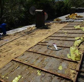 Removal of compromised underlay membrane system, Hyde Park