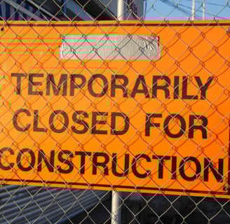 Construction site temporarily closed