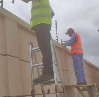 I plug cable installation electric fence work in Ghana