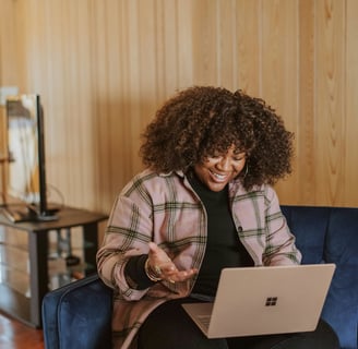 A happy cambridge maths online tutor effectively educating her students