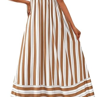 vestido veraniego de rayas de amazon
