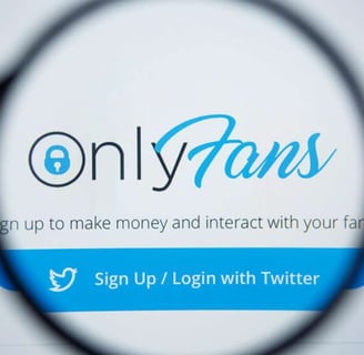 a magnifying magnifying a twitter account