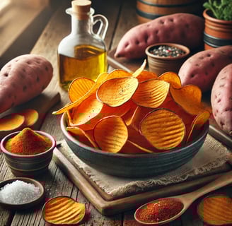 imagem de batat chips sobre a mesa