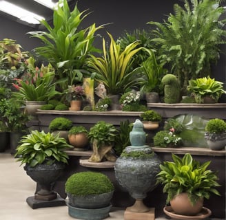 person watering plant