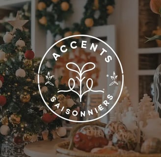 Mise en scène de Noël avec logo