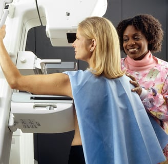 Women over 40 having a preventive health screening